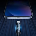 Pikkukuva 4 / 6: iPhone USB-A - Lightning-kaapeli LED-näytöllä 2,4A 2m musta