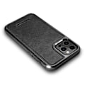 Miniatyrbillede 4 af 9: Cover betrukket med naturligt læder til iPhone 12 Pro Max Læderolievoks sort