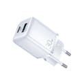 Mini Snabbladdare USB & USB-C, PD & Q.C3.0, 3A, 30W - Vit
