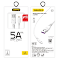 Pikkukuva 1 / 3: Kaapelikaapeli iPhonelle USB - Lightning 5A 2m valkoinen