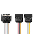Pikkukuva 1 / 3: Sisäinen Virtakaapeli | SATA 15-Pin uros | 2x SATA 15-Pin naaras | Kullattu | 0.15 m | Pyöreä | PVC | Monivärinen | Laatikko