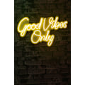 Miniatyrbillede 3 af 7: Dekorativ plast LED-belysning Good Vibes Only 2 - Gul