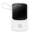 Pikkukuva 1 / 9: Powerbank pikalatauksella 10000mAh 20W QC-PD-SCP-FCP kaapeli Iphone Lightning white