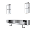 Miniatyrbillede 8 af 9: TV-enhed Chrome Line - Hvid, Sort