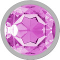 Pikkukuva 5 / 8: Intense - alumiinimetallinen anaalitulppa vaaleanpunaisella kristallilla, koko M