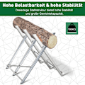 Pikkukuva 5 / 10: Moottorisaha sahahevonen taitettava sahan runko polttopuille hopea metalli 83 x 83 x 79 cm