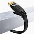 Miniatyrbild 2 av 8: Platt RJ45 Ethernet Cat. LAN patch sladd. 6 0,5m svart