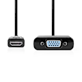 Pikkukuva 2 / 7: VGA-sovitin | HDMI™ liitin | VGA Naaras / 3.5 mm naaras | Niklattu | Suora | PVC | Musta | Laatikko