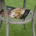 Miniatyrbillede 10 af 10: Havemøbelsæt I Rattan Med Sidebord Bistrosæt 3-Delt. Altanmøbelsæt Rattan Havesæt Siddepladser Polyrattan + Stål 60X58,5X89,5 Cm