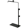 Miniatyrbillede 1 af 10: Reptil Lamp Stand Justerbar Varme Lamp Holder Base 4 Wire Slots Stål Sort