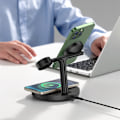 Miniatyrbillede 9 af 9: 3-i-1-stativ induktiv oplader til iPhone Apple Watch AirPods + USB-C-kabel 1m sort