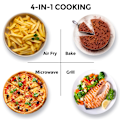 Pikkukuva 7 / 8: Mikroaaltouuni 26L, 3 in 1 Grill/Airfryer 900/1000/2100W