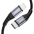 Miniatyrbillede 1 af 9: Kabel til iPhone MFi USB-C - Lightning 480Mb/s 3A 2m sort