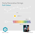 Pikkukuva 3 / 9: SmartLife Jouluvalot | Partylight | Wi-Fi | RGB | 10 LED's | 9.00 m | Android™ / IOS | Polttimon halkaisija: 50 mm