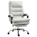 Miniatyrbillede 1 af 10: Kontorstol med massagefunktion, med 135° vippelig ryglæn, højdejusterbar, belastning 120 kg kunstlæder 65x72x109-117cm cremehvid