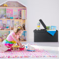 Miniatyrbild 3 av 8: Bänk i konstläder med fällbart lock