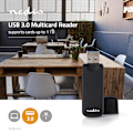 Miniatyrbillede 2 af 6: Kortlæser | microSD (TF) / microSDHC (TF) / microSDXC (TF) / MMC / SD / SDHC / SDXC | USB 3.2 Gen1
