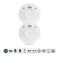 Rökdetektor 2-pack, 10 års batteritid, vit