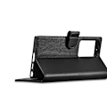 Miniatyrbillede 2 af 9: Læder pung etui til Samsung Galaxy S23 Ultra pung etui, sort
