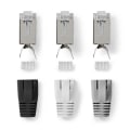 Pikkukuva 3 / 6: RJ45-liitin | RJ45 Pass Through | Kiinteä/juosteinen FTP CAT7 | Suora | Kullattu | 10 kpl | PVC | Harmaa / Musta / Valkoinen | Laatikko