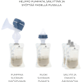 Pikkukuva 2 / 2: Lola&Lykke - äidinmaidon säilytyspussit, 10 kpl + adapteri