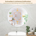 Miniatyrbillede 3 af 5: Ø 60 cm LED badeværelsesspejl med 3-farve lys & touch switch kosmetikspejl