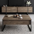 Miniatyrbillede 4 af 7: TV Stand Luxe - Valnød, Sort