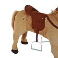 Miniatyrbillede 9 af 10: Gyngehest Ridehest Legehest Plyshest Til Børn Ståhest Med Lyd Beige 85 X 28 X 60 Cm