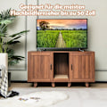 Miniatyrbild 3 av 5: Kattskåp för katttoalett med 2 dörrar & skrapbräda & entré 120 x 52 x 65 cm kaffe