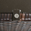 Miniatyrbillede 8 af 8: Rattan Bord Havebord Patiobord Sofabord Med Paraplyhul Perfekt Til Havebalkon Patio 55,5 X 55,5 X 46 Cm Brun