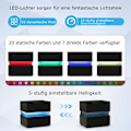 Miniatyrbillede 3 af 5: LED sengebord med 2 skuffer & fjernbetjening & dynamisk/statisk belyst natbord
