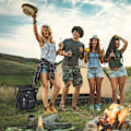 Miniatyrbillede 3 af 8: Campingstol foldbar sort