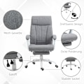 Pikkukuva 8 / 10: Työtuolin selkänoja säädettävä, 155°, ergonominen pöytätuoli kallistustoiminnolla, korkeussäädettävä