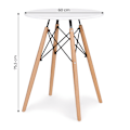 Miniatyrbillede 7 af 7: Bord moderne bord til spisestue stue køkken 60cm