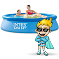 Miniatyrbillede 2 af 4: Udvidelseshavepool 244 x 61 cm 6i1 INTEX 28106