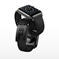 Miniatyrbillede 4 af 9: Rembåndsarmbånd til Apple Watch 3/4/5/6/SE 38-40 mm Slip-Thru Sort