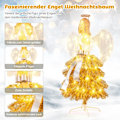 Miniatyrbillede 1 af 5: Kunstigt juletræ med englefigur juledekoration med varmhvide LED-lys