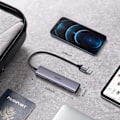 Miniatyrbild 5 av 5: USB HUB port splitter - 4x USB 3.0, grå