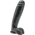 Miniatyrbillede 2 af 3: Get Real - Dildo 25,5 Cm Med Bolde Sort