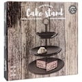 Miniatyrbillede 8 af 9: Elegant tre-lags kagebakke i sort porcelæn