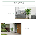 Miniatyrbillede 5 af 10: Kunstig Ficus Træ Stor 135 cm Kunstig Plante, Kunstig Plast Planter Ficus i Pot, Kunstigt Træ Som Ægte med Cement, Kunstigt Græs til Stue Soveværelse
