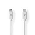 Pikkukuva 1 / 3: Lightning Kaapeli | USB 2.0 | Apple Lightning 8-Pin | USB-C™ Uros | 480 Mbps | Niklattu | 2.00 m | Pyöreä | PVC | Valkoinen | Label