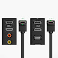 Miniatyrbillede 2 af 8: HDMI 4K kabel med vinklet stik, 2m, sort