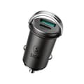 Mini billaddare USB & USB-C, PD & Q.C3.0, 5A, 20W - Svart