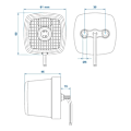 Pikkukuva 7 / 7: Takavalot 9-30V punainen 61 x 61 mm LED