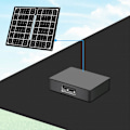 Miniatyrbillede 3 af 4: Foldbart solpanel med USB-oplader 1 x USB-A 7W