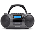 Miniatyrbillede 1 af 6: Kassetteradio CD/FM-radio/kassettebånd/USB/BT Sort