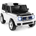 Pikkukuva 1 / 5: Lasten Mercedes-Benz sähköauto 2.4G kaukosäätimellä &amp; Ajovalo 12V sähköauto valkoinen
