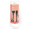 Miniatyrbillede 3 af 3: Strømkabel | Euro Mand | IEC-320-C7 | Lige | Lige | Nikkelplateret | 3.00 m | Fladt | PVC | Sort | Box