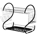 Miniatyrbillede 3 af 11: Opvaskeafløb sort 2-plan 52x24,5x38 cm
